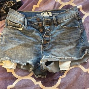 Denim short shorts